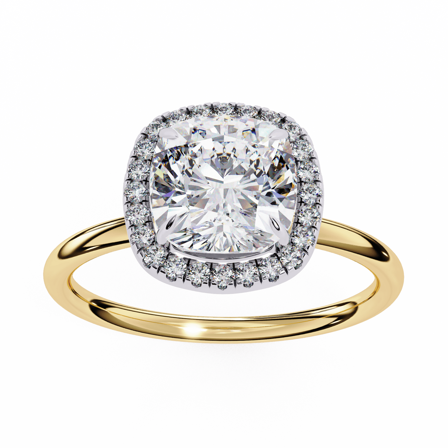 1.24 carat cushion cut halo diamond engagement ring – elegant bridal jewelry