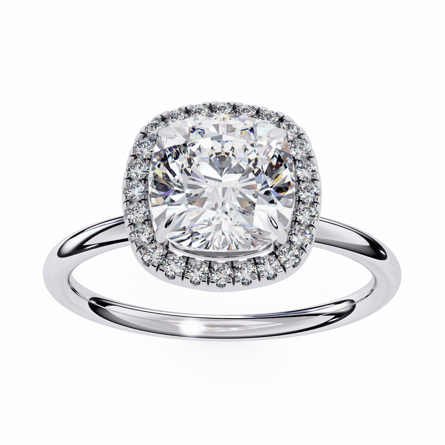 1.24 carat cushion cut halo diamond engagement ring – elegant bridal jewelry