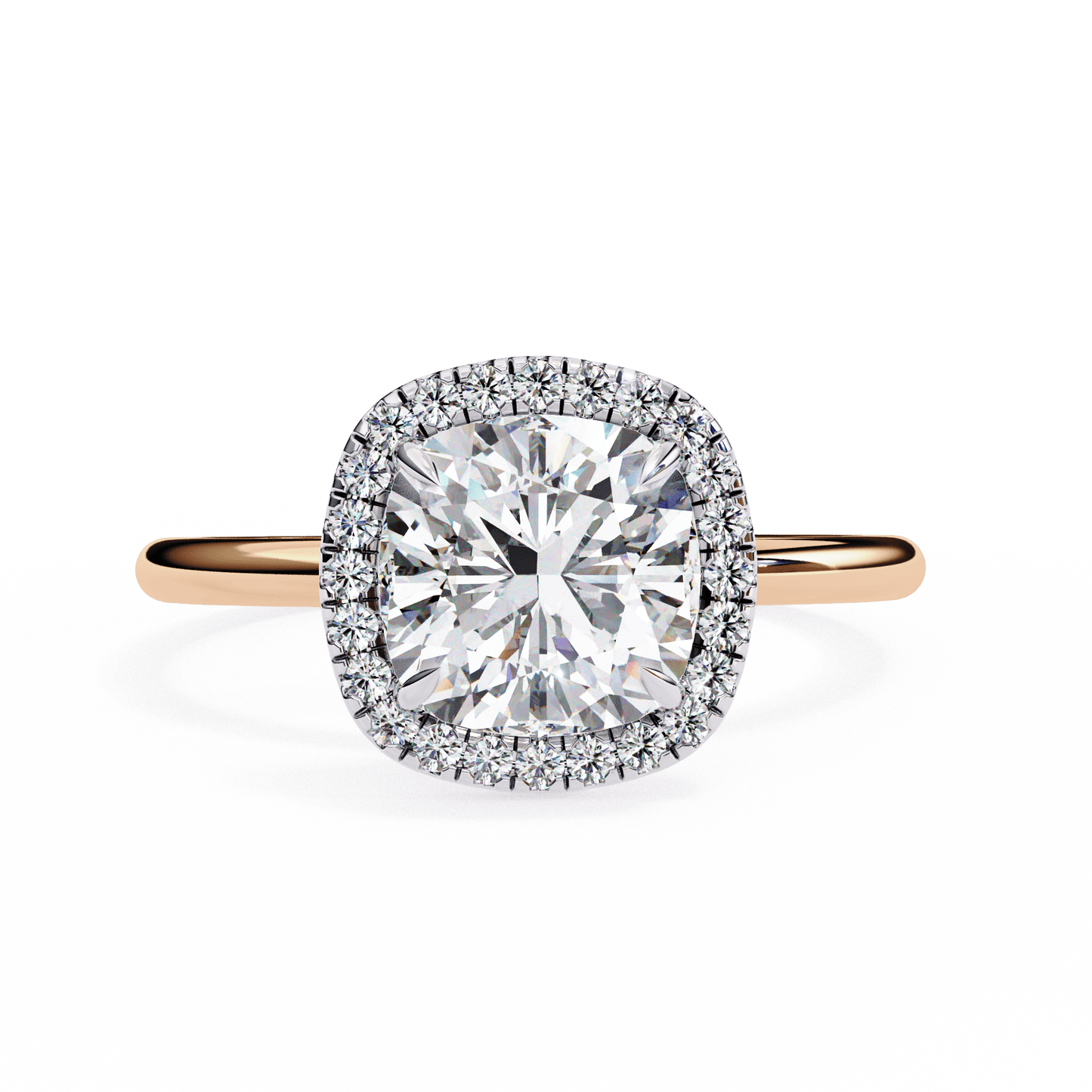 1.24 carat cushion cut halo diamond engagement ring – elegant bridal jewelry