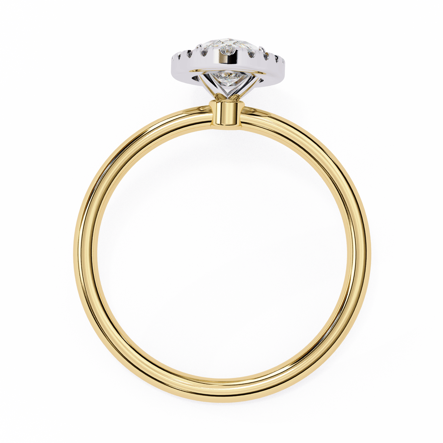 1.20 carat marquise cut halo diamond engagement ring with round side stones โ elegant bridal jewelry