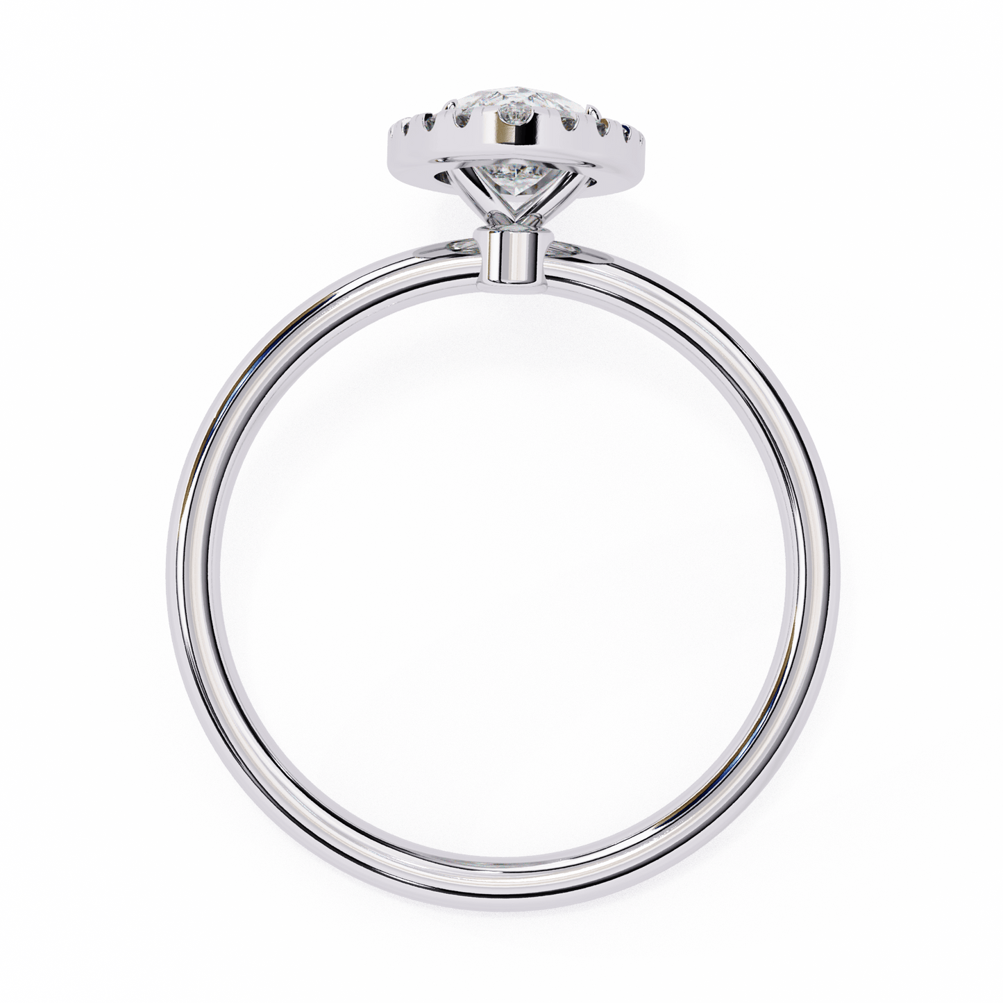 1.20 carat marquise cut halo diamond engagement ring with round side stones โ elegant bridal jewelry