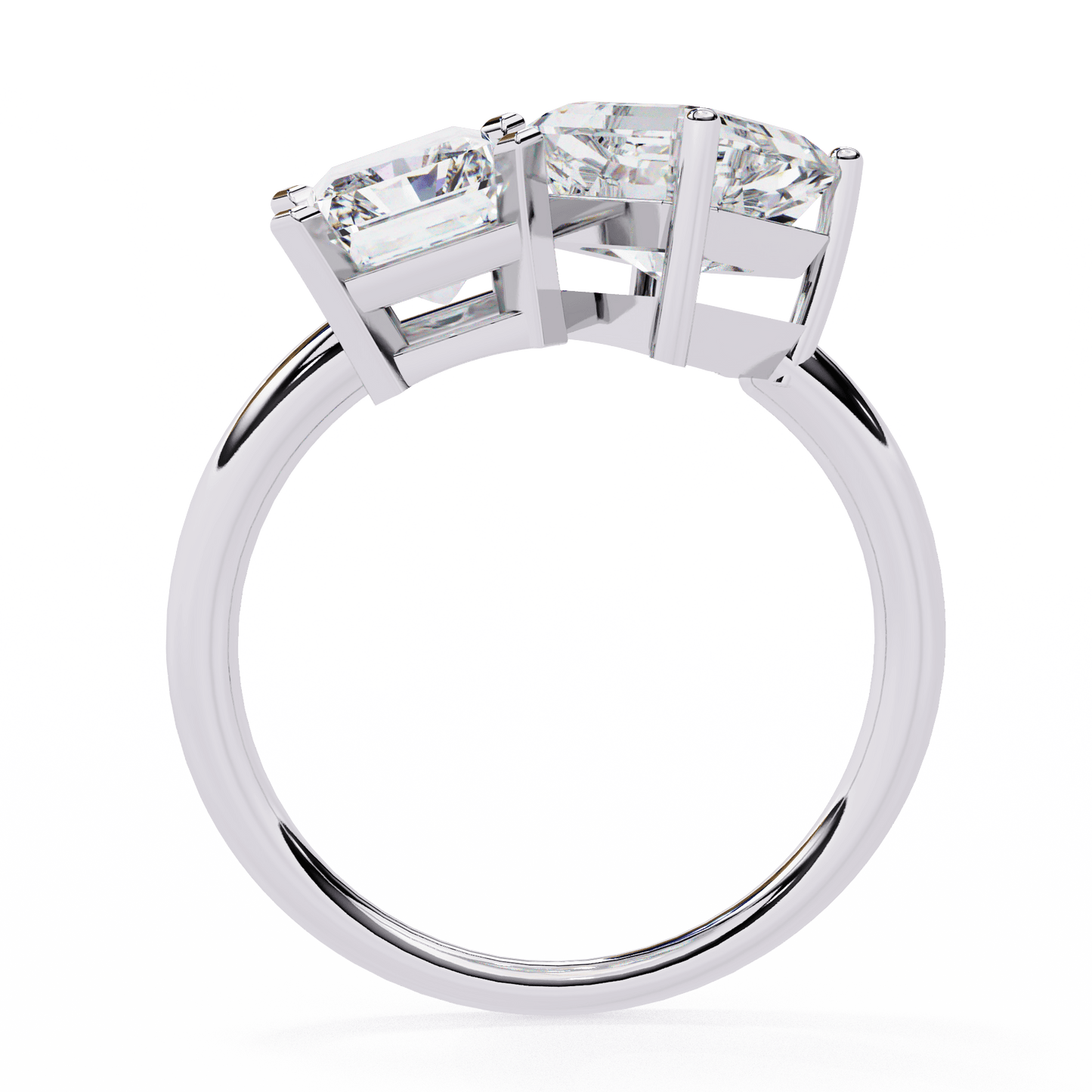 toi et moi 2.00 carat radiant & asscher cut diamond engagement ring – two stone bridal jewelry