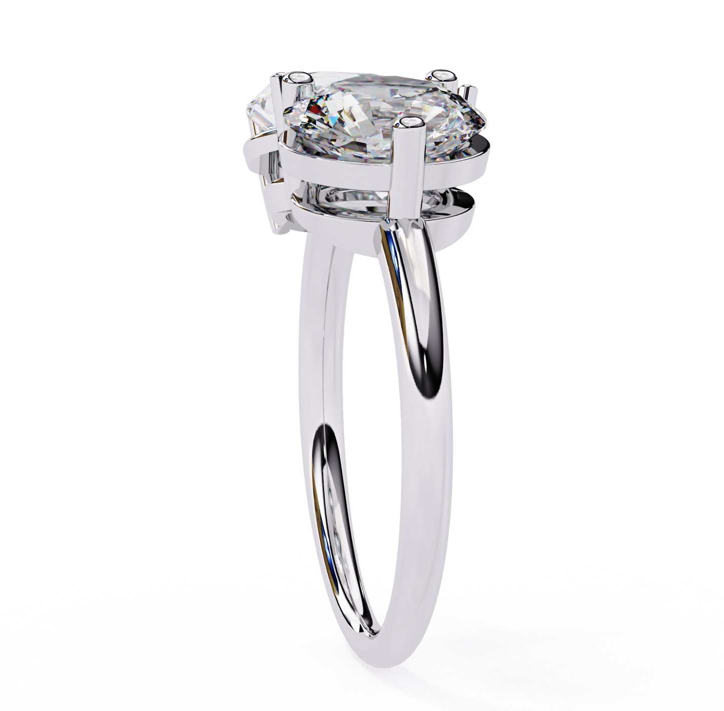 toi et moi 2.00 carat pear & round cut diamond engagement ring โ two stone bridal jewelry