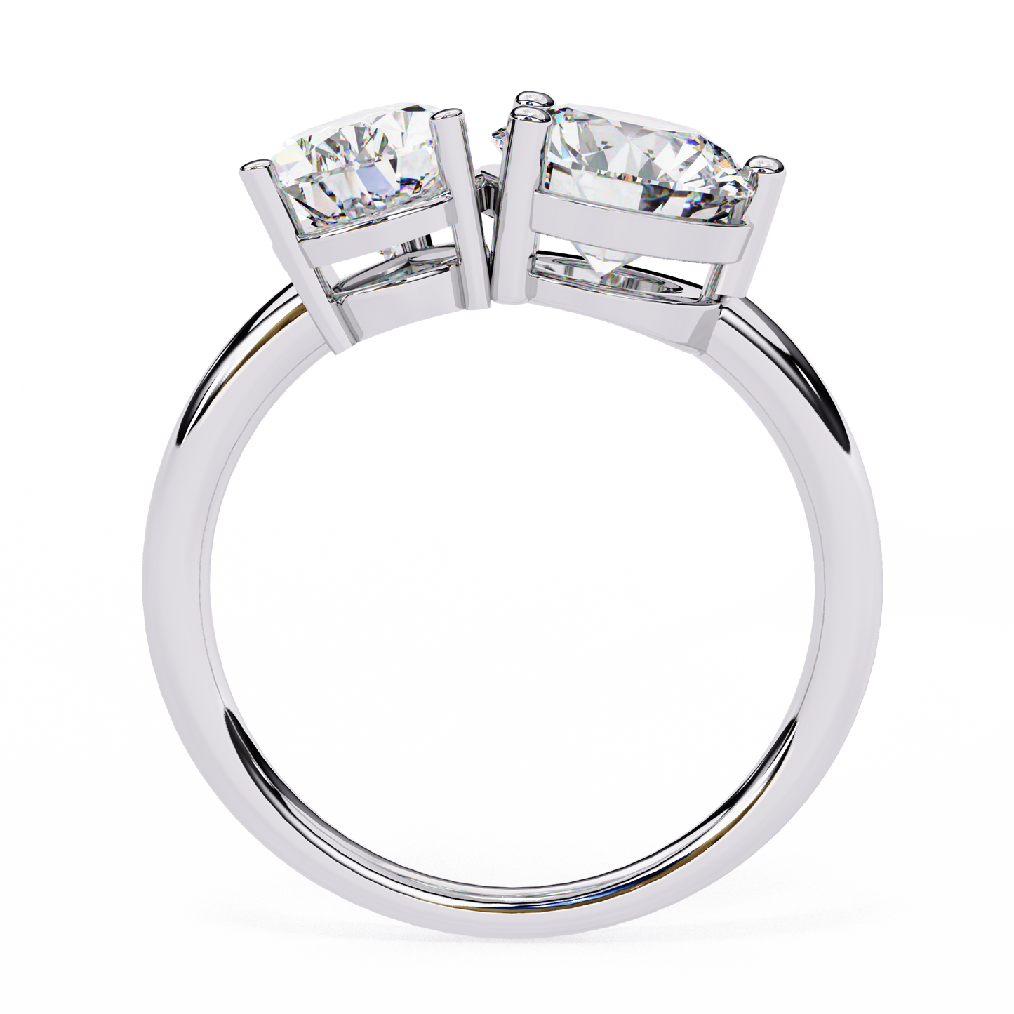 toi et moi 2.00 carat pear & round cut diamond engagement ring โ two stone bridal jewelry