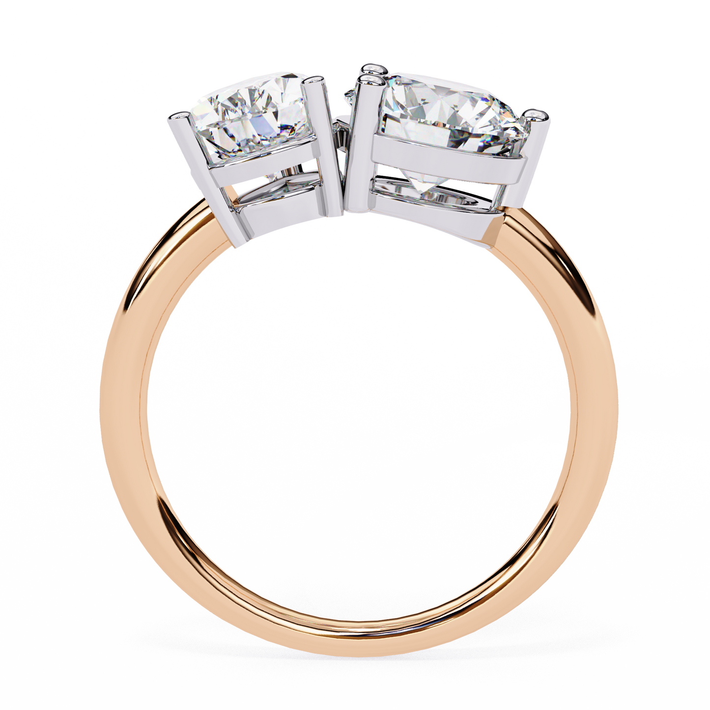 toi et moi 2.00 carat pear & round cut diamond engagement ring โ two stone bridal jewelry