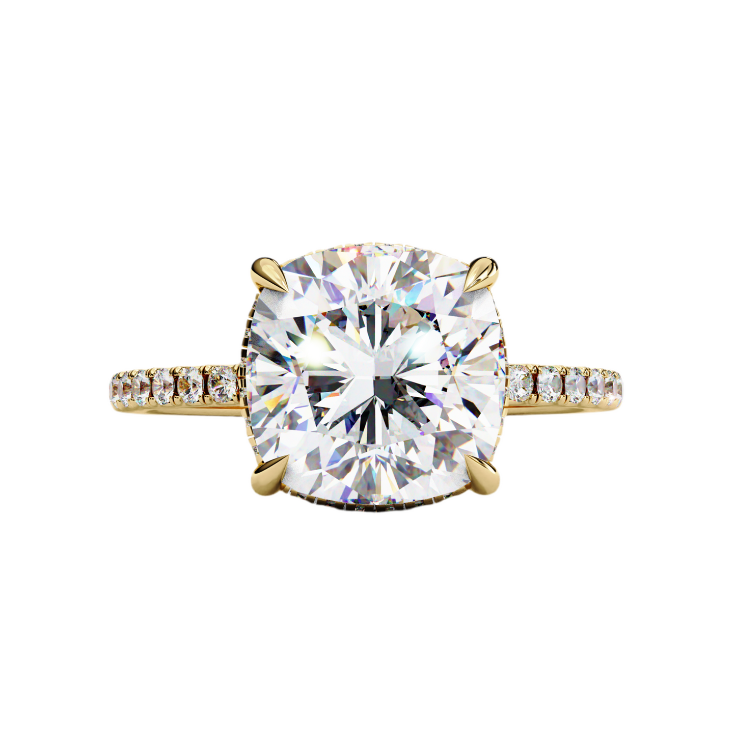 3.25 carat cushion cut diamond solitaire engagement ring for women โ luxury bridal jewelry