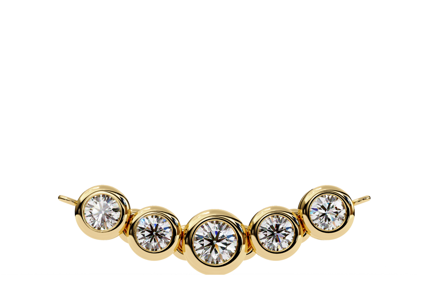 five-stone bezel set diamond pendant necklace – everyday luxury jewelry