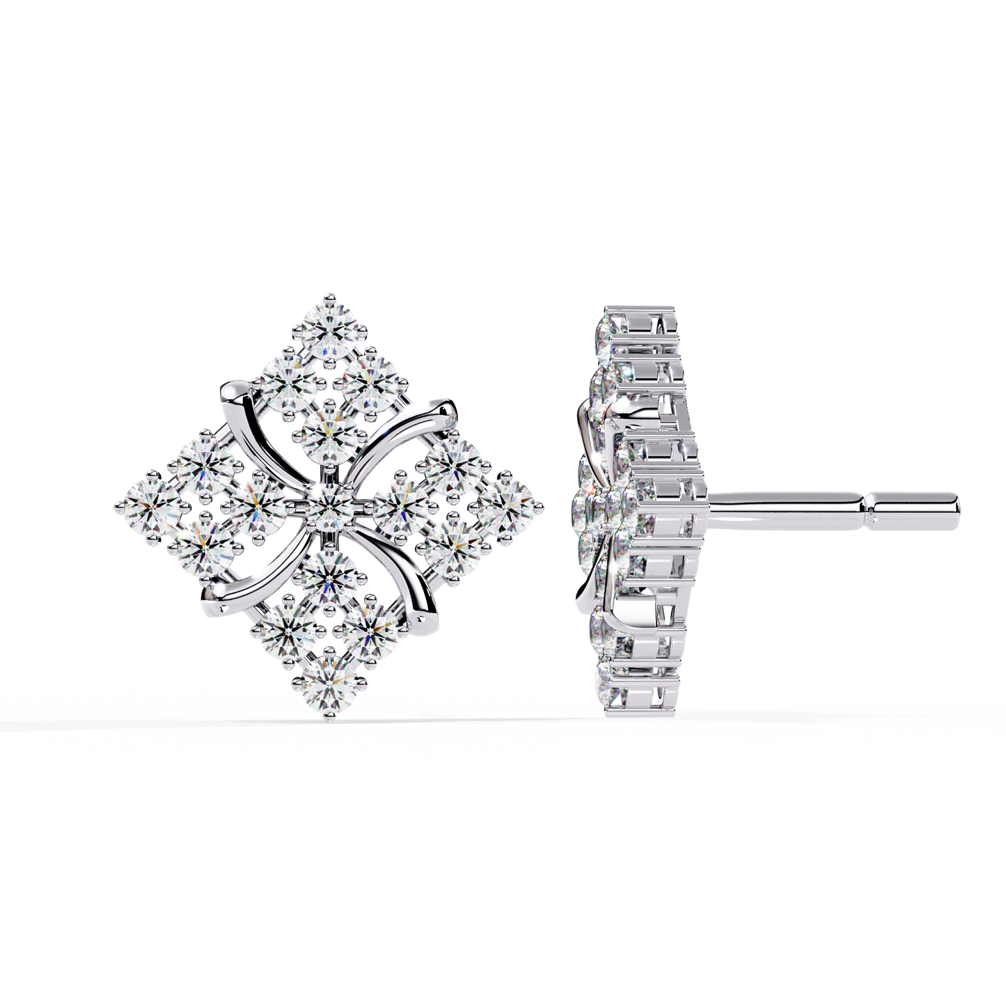 1.02 carat round cut diamond stud earrings – elegant fine jewelry