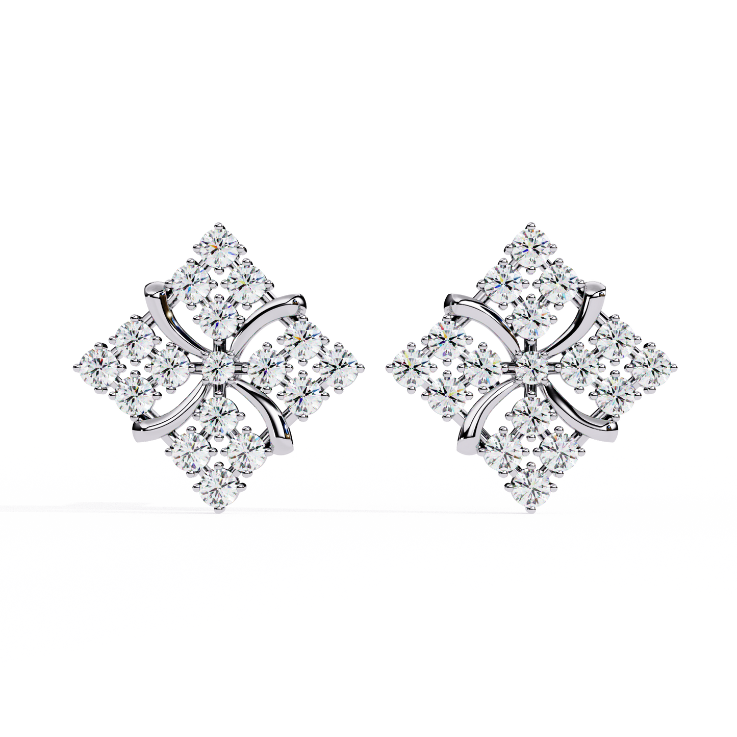 1.02 carat round cut diamond stud earrings – elegant fine jewelry