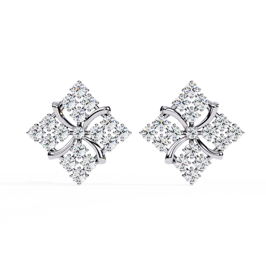 1.02 Carat Round Cut Diamond Stud Earrings – Elegant Fine Jewelry