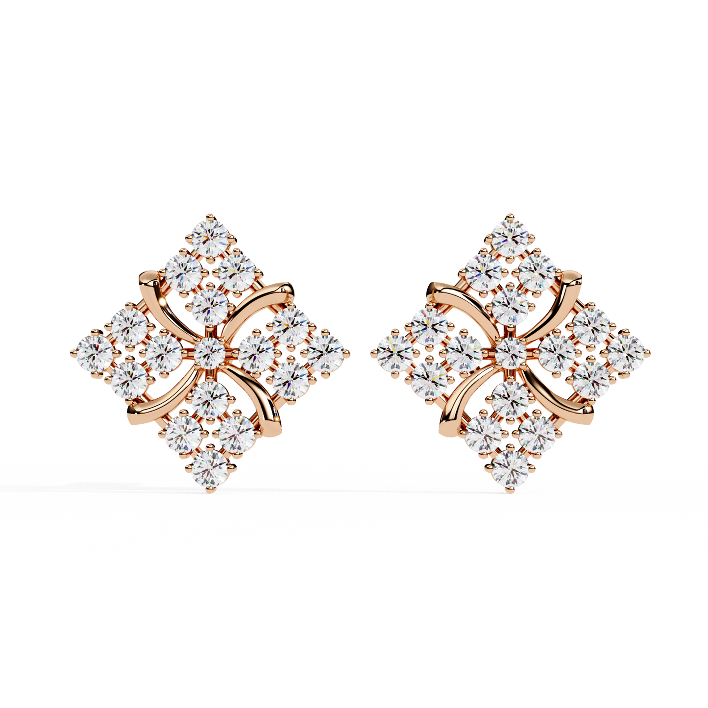 1.02 carat round cut diamond stud earrings – elegant fine jewelry