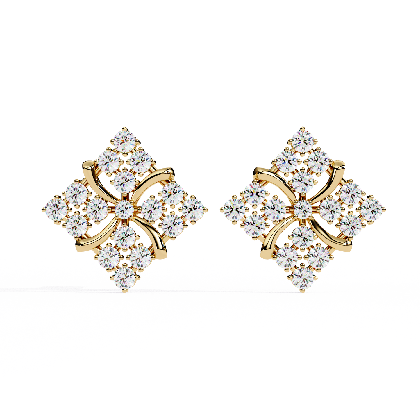 1.02 carat round cut diamond stud earrings – elegant fine jewelry