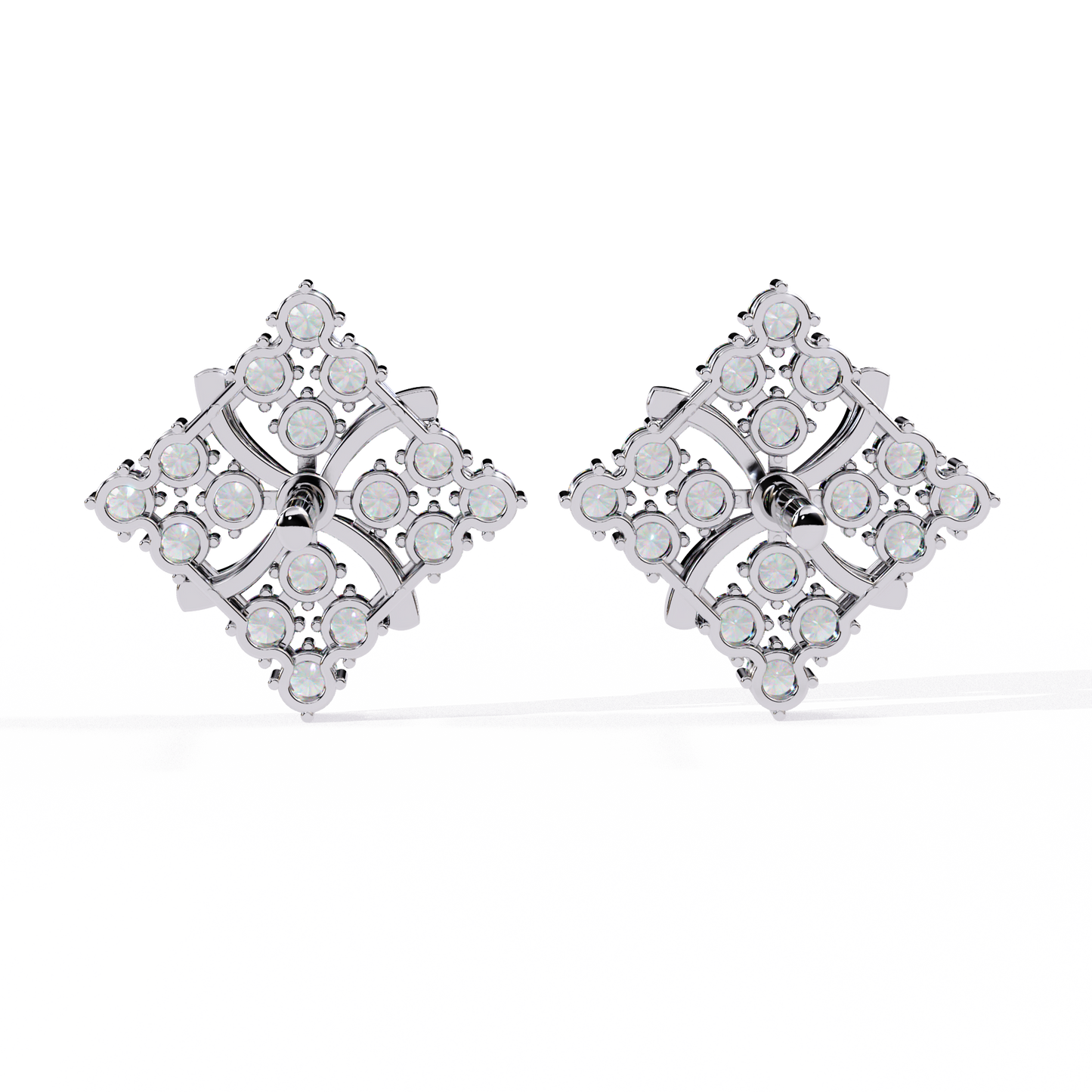 1.02 carat round cut diamond stud earrings – elegant fine jewelry