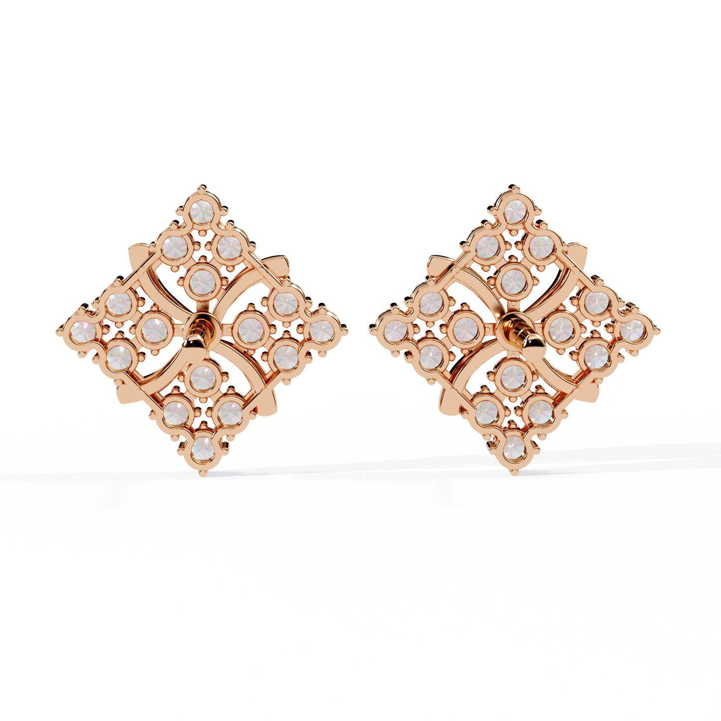 1.02 carat round cut diamond stud earrings – elegant fine jewelry