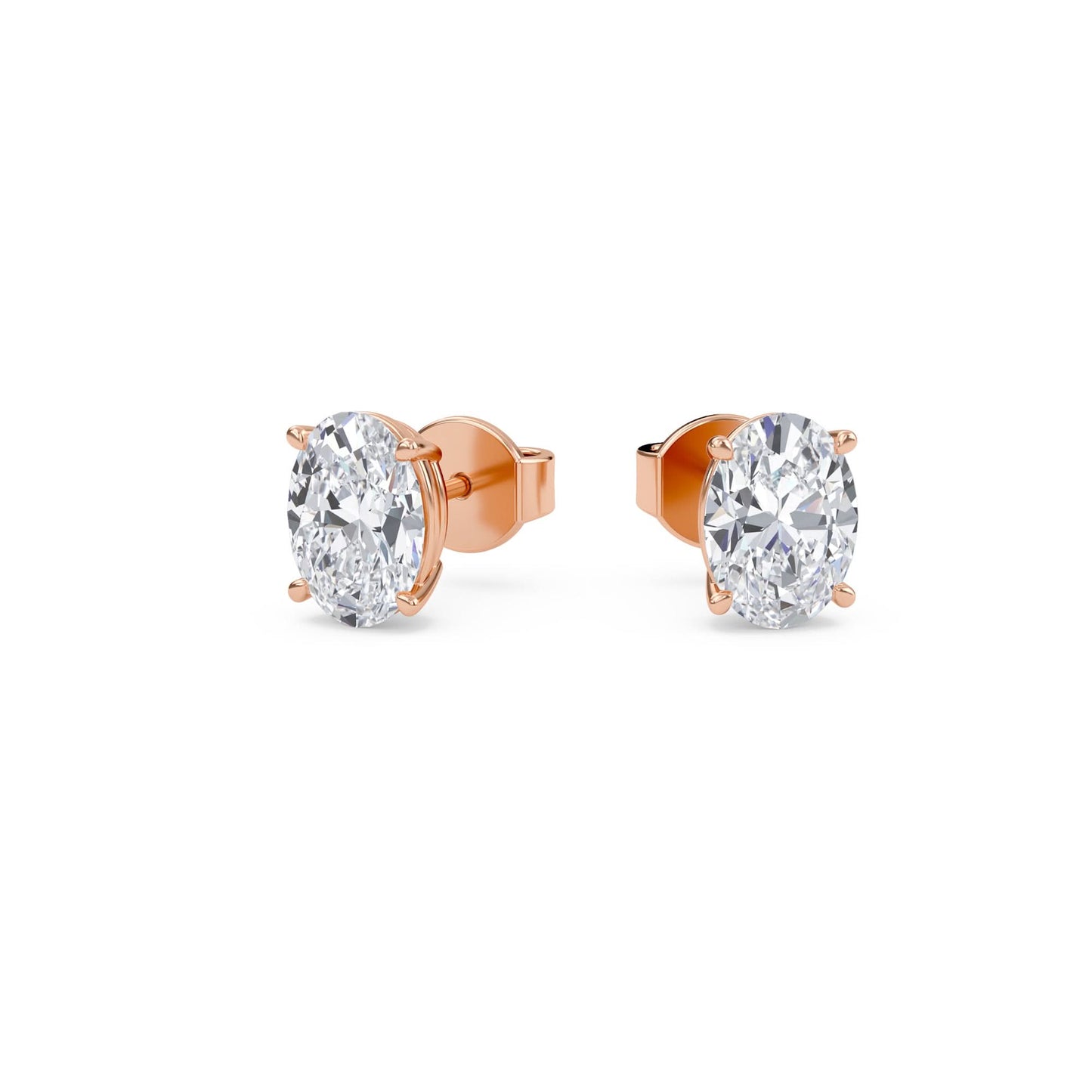 2.00 carat oval cut diamond stud earrings - fine jewelry