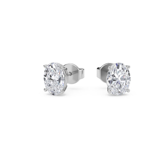 2.00 Carat Oval Cut Diamond Stud Earrings - Fine Jewelry