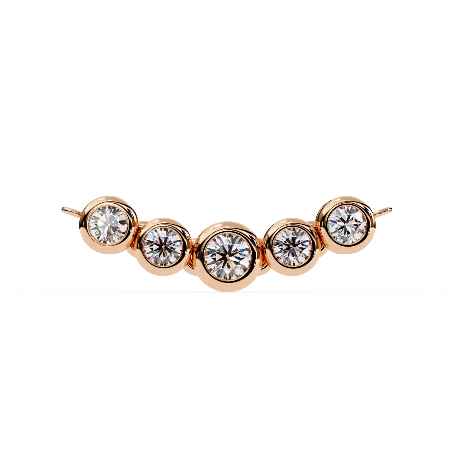 five-stone bezel set diamond pendant necklace – everyday luxury jewelry