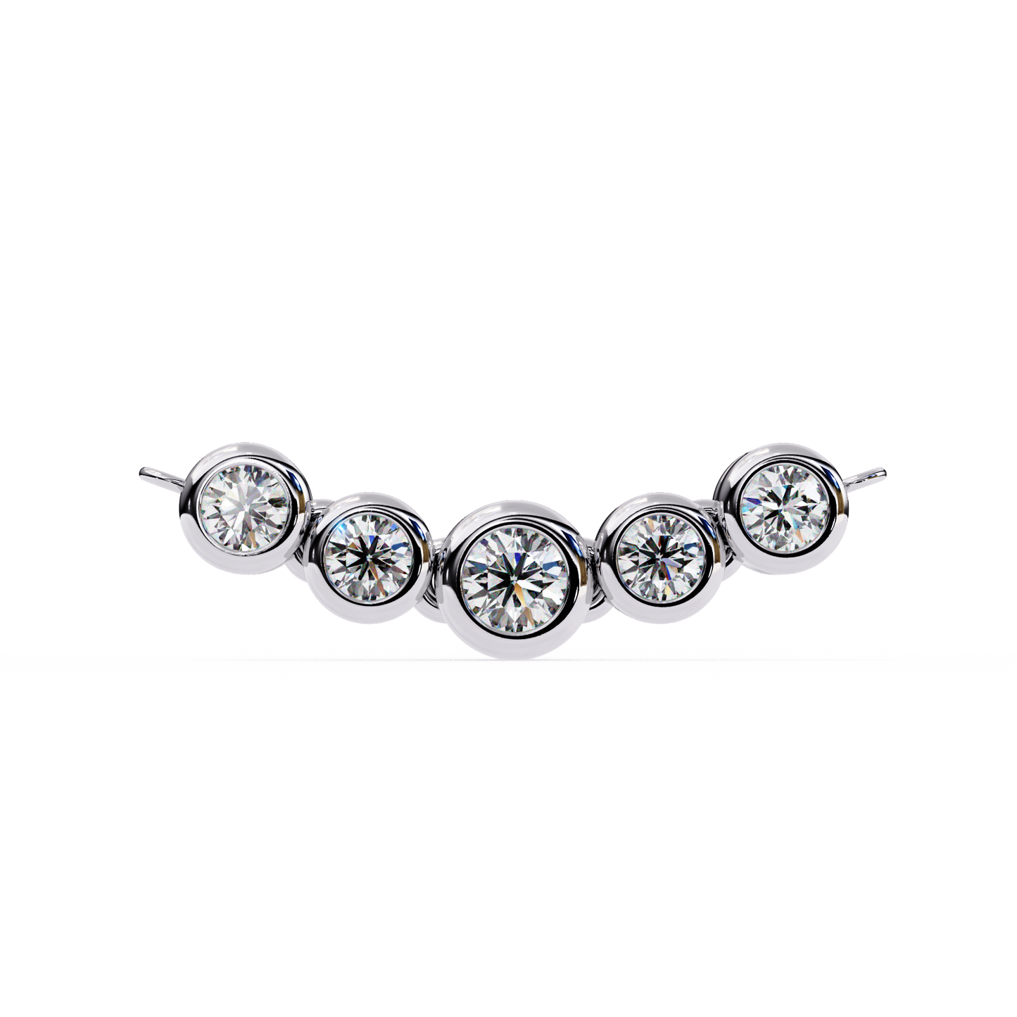 five-stone bezel set diamond pendant necklace – everyday luxury jewelry