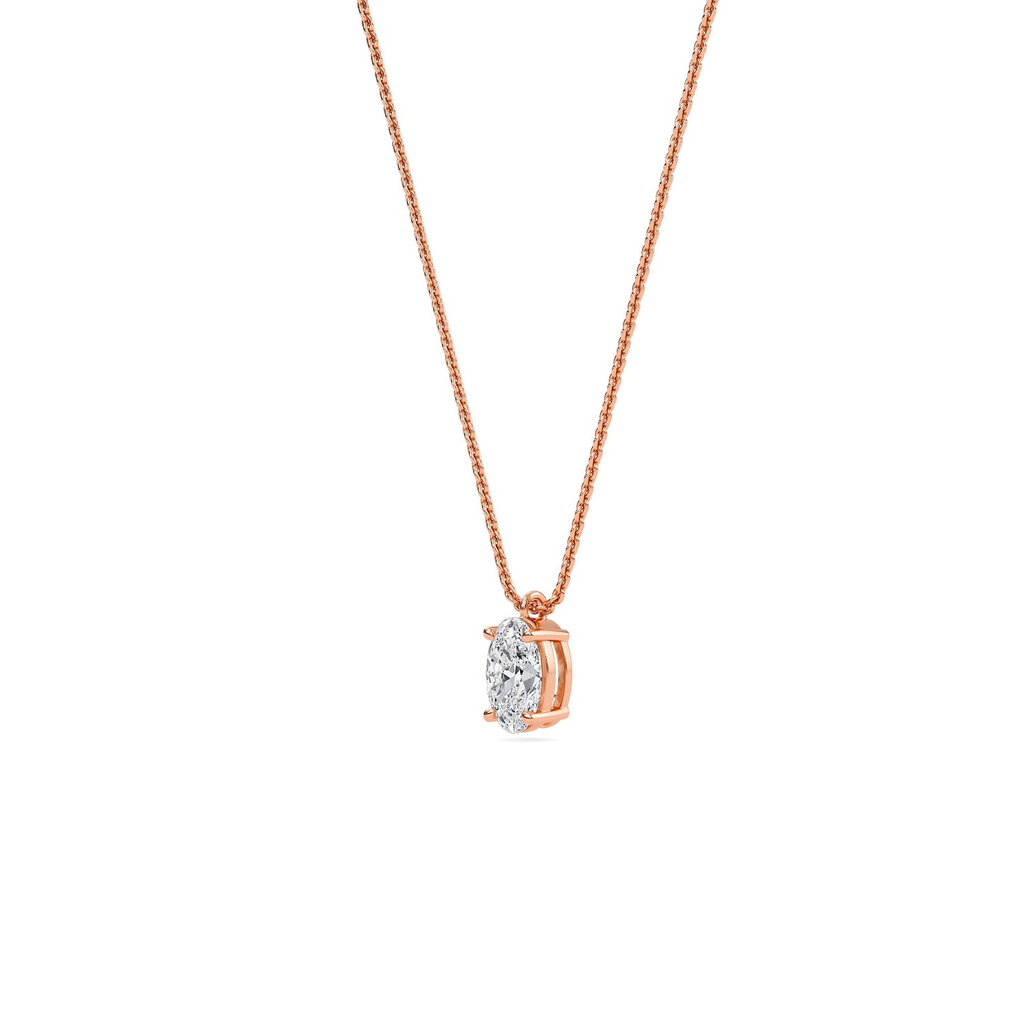 1.00 carat oval cut diamond solitaire pendant necklace – modern fine jewelry