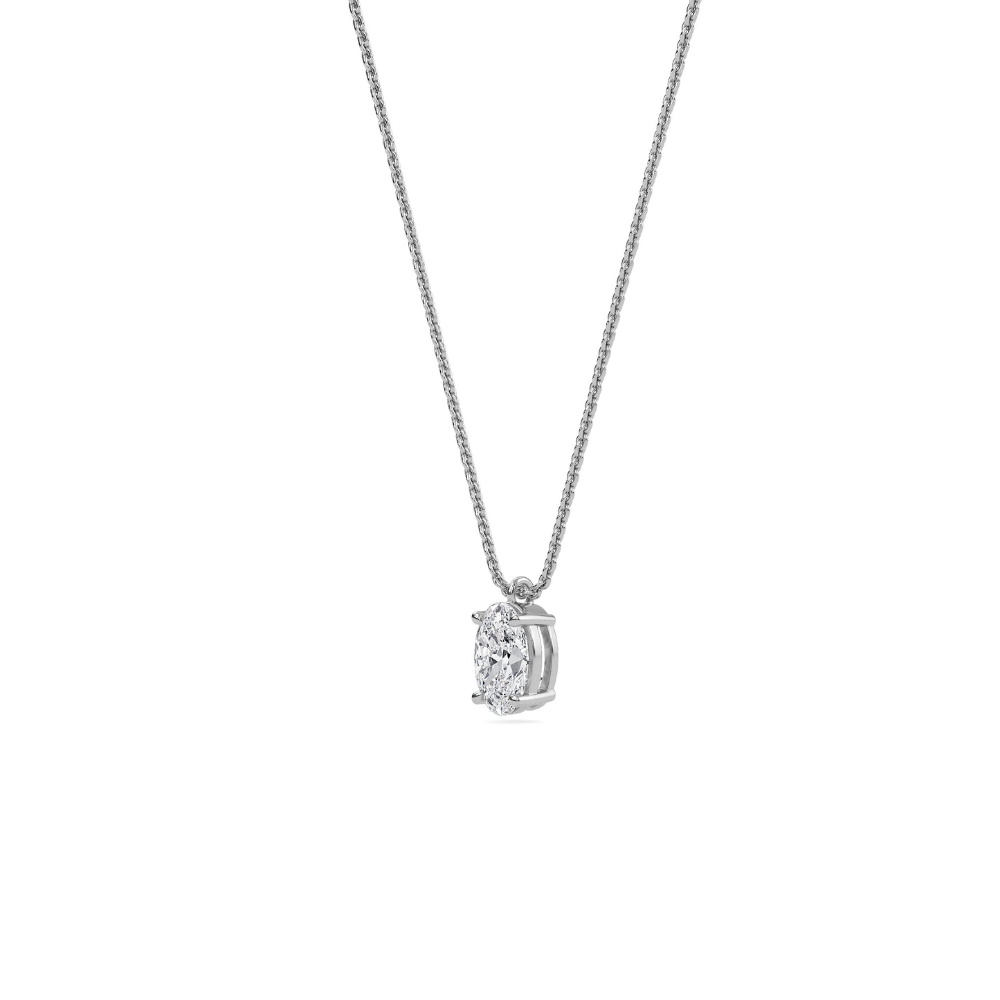 1.00 carat oval cut diamond solitaire pendant necklace – modern fine jewelry