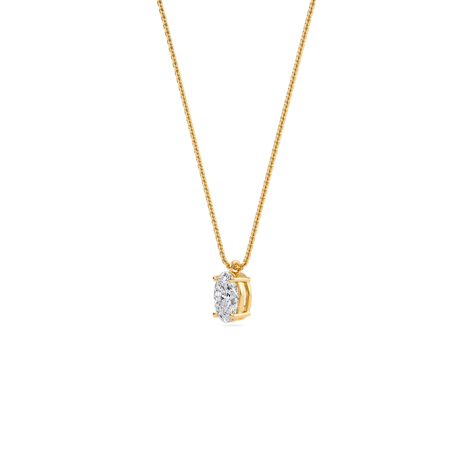 1.00 carat oval cut diamond solitaire pendant necklace – modern fine jewelry