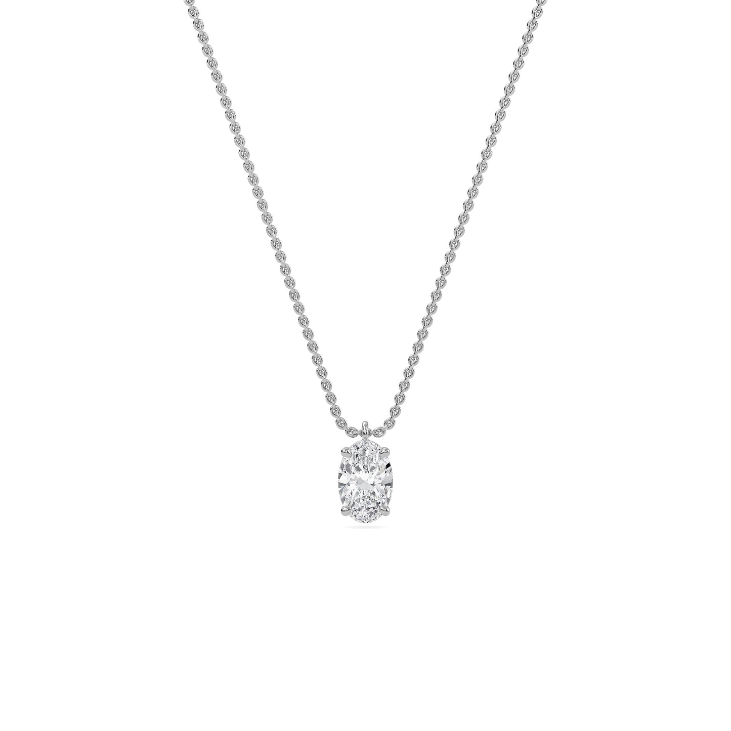 1.00 carat oval cut diamond solitaire pendant necklace – modern fine jewelry