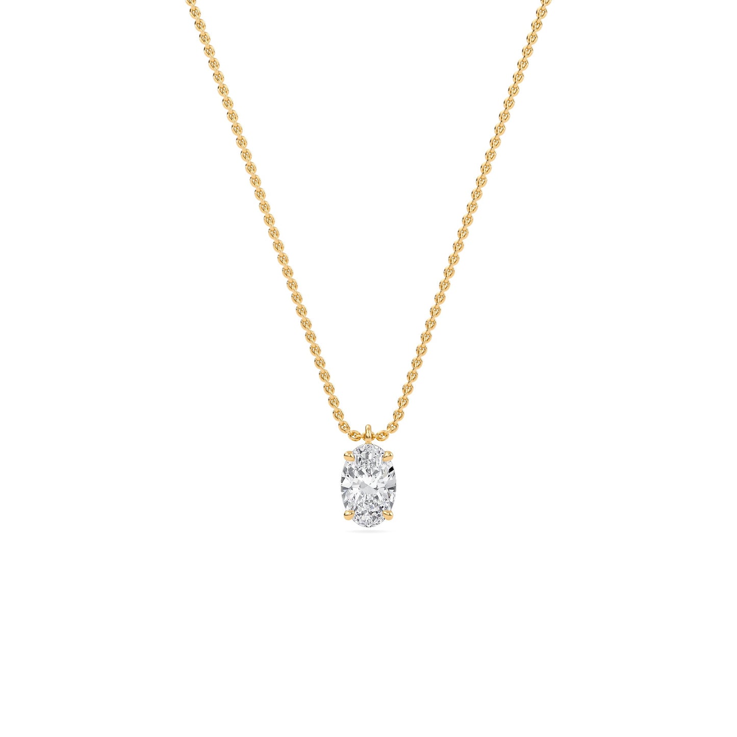 1.00 carat oval cut diamond solitaire pendant necklace – modern fine jewelry