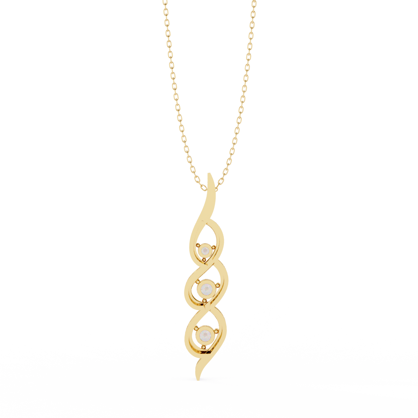 lgd pendant round stone (0.20ct ) in 14k gold without chain