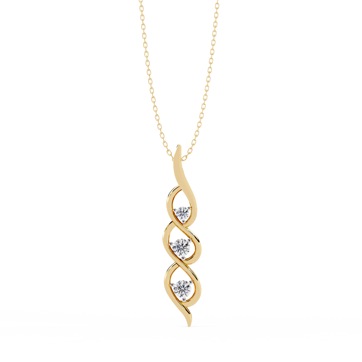 lgd pendant round stone (0.20ct ) in 14k gold without chain