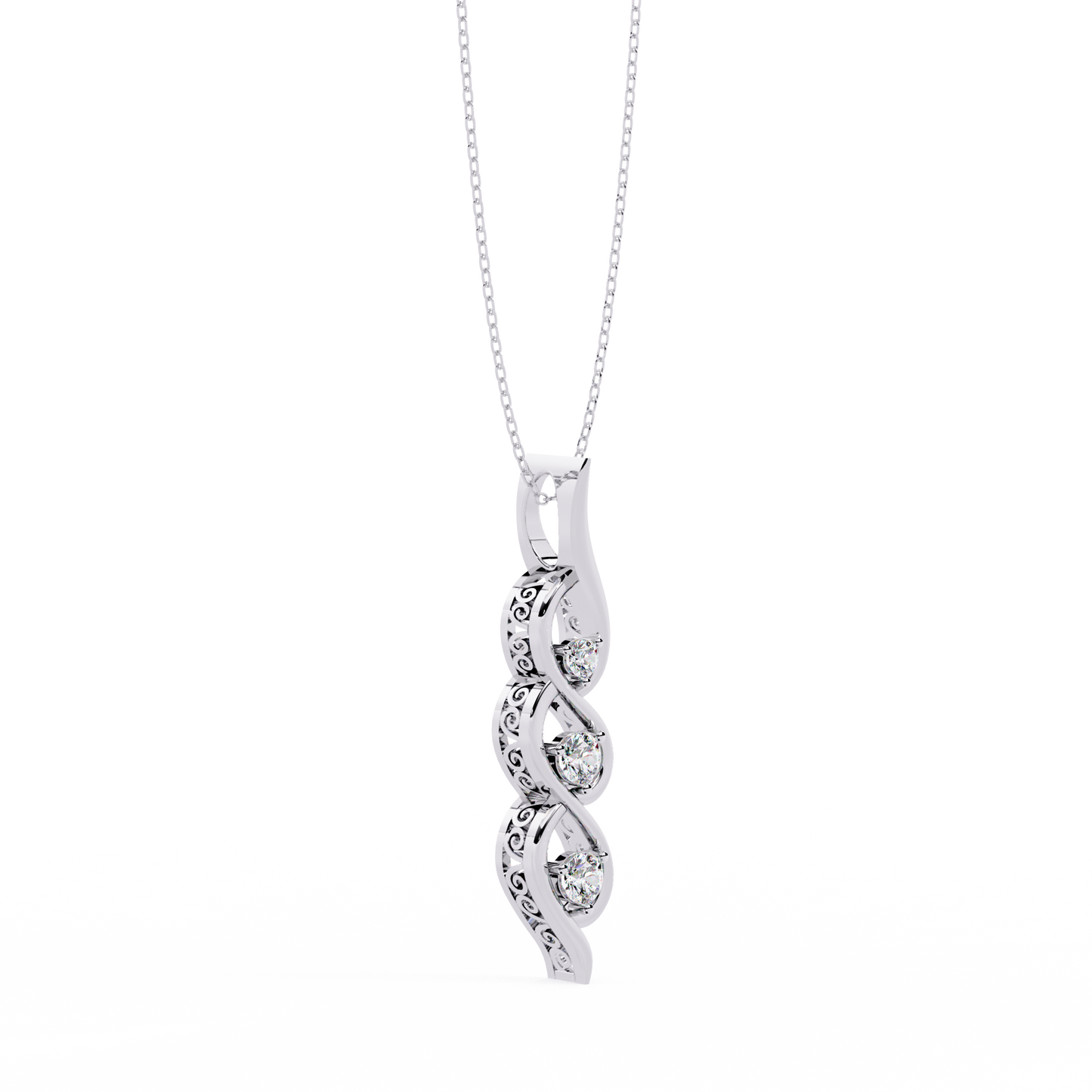 lgd pendant round stone (0.20ct ) in 14k gold without chain