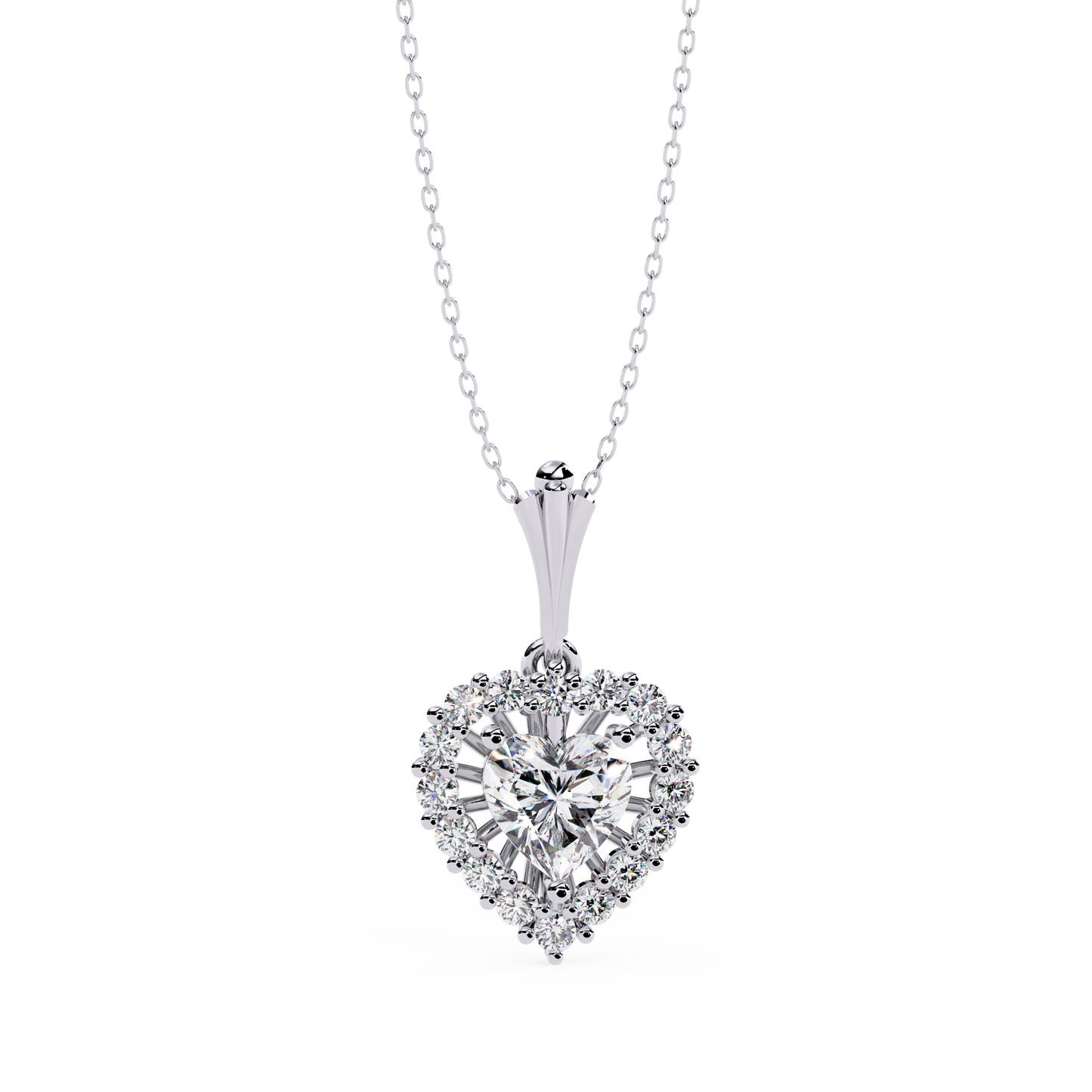 lgd pendant heart stone (0.93ct ) in 14k gold without chain
