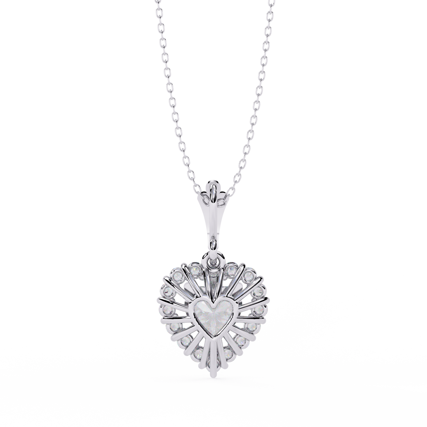 lgd pendant heart stone (0.93ct ) in 14k gold without chain