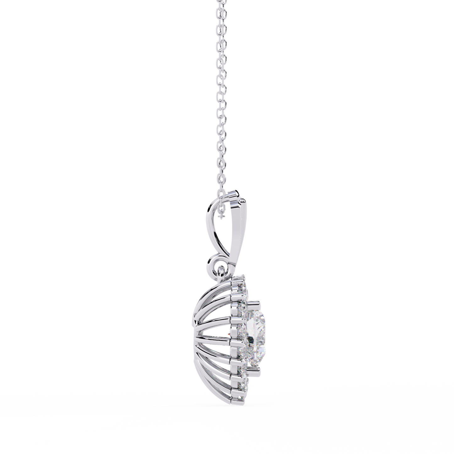 lgd pendant heart stone (0.93ct ) in 14k gold without chain