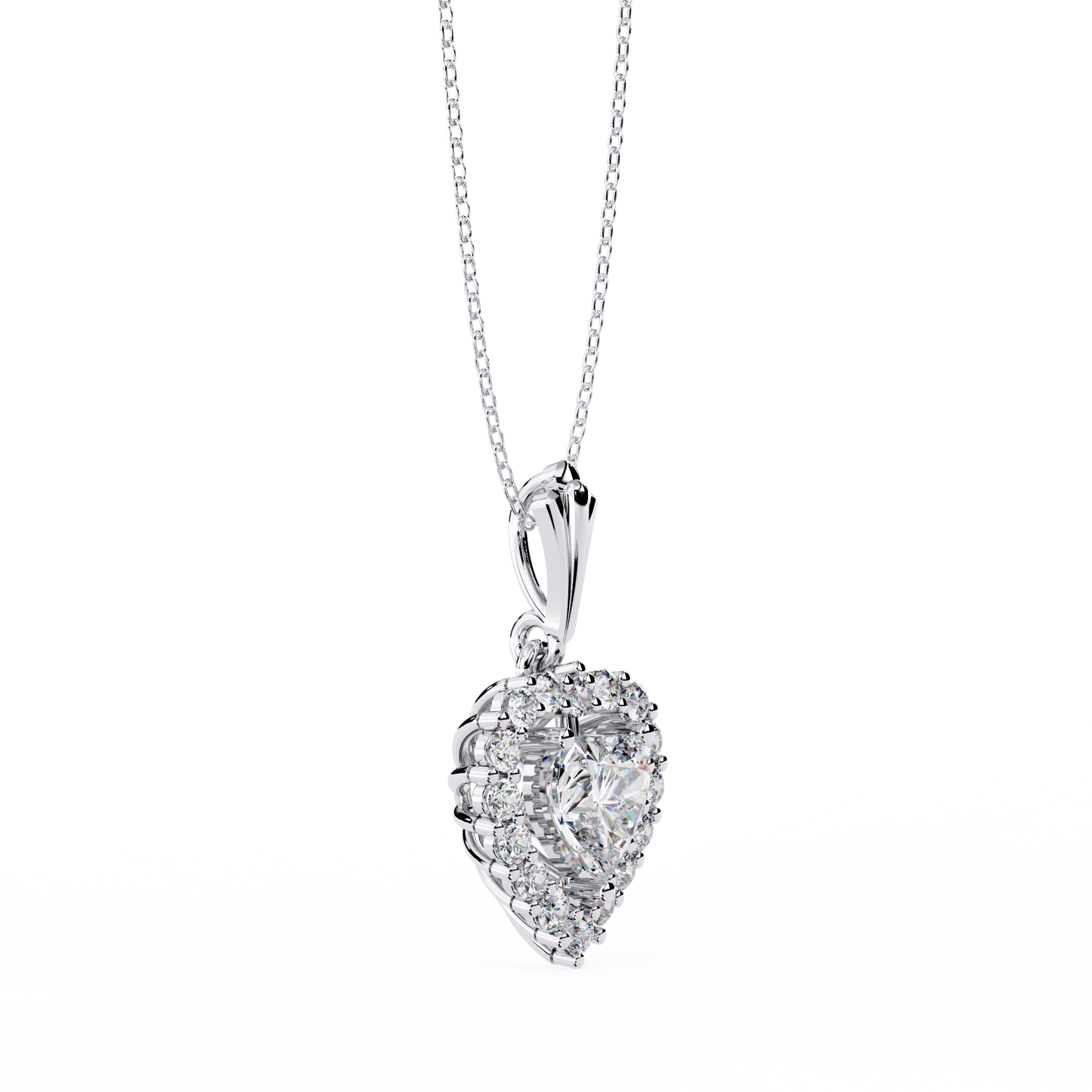 lgd pendant heart stone (0.93ct ) in 14k gold without chain