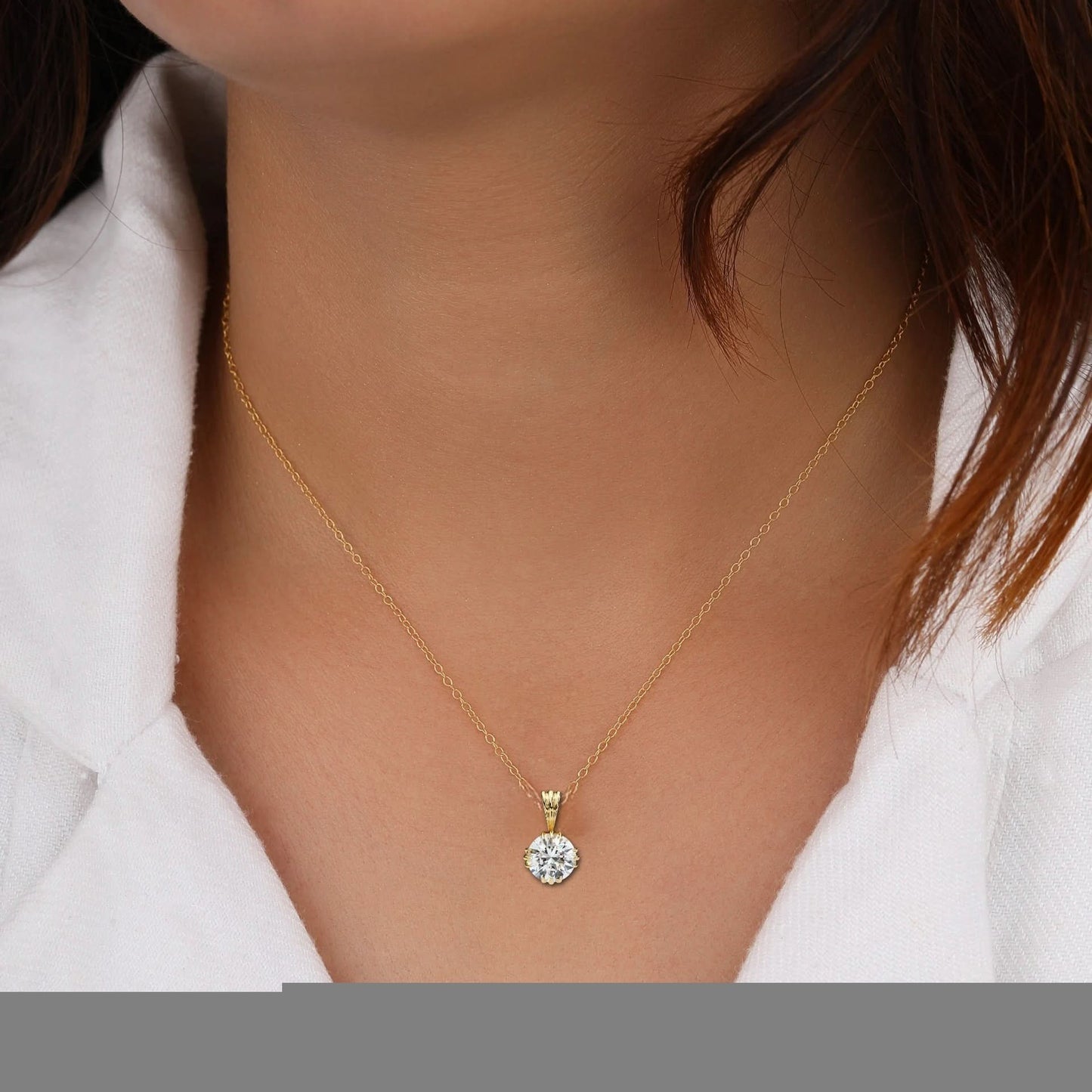 2.00 carat round brilliant cut solitaire diamond pendant – elegant fine jewelry