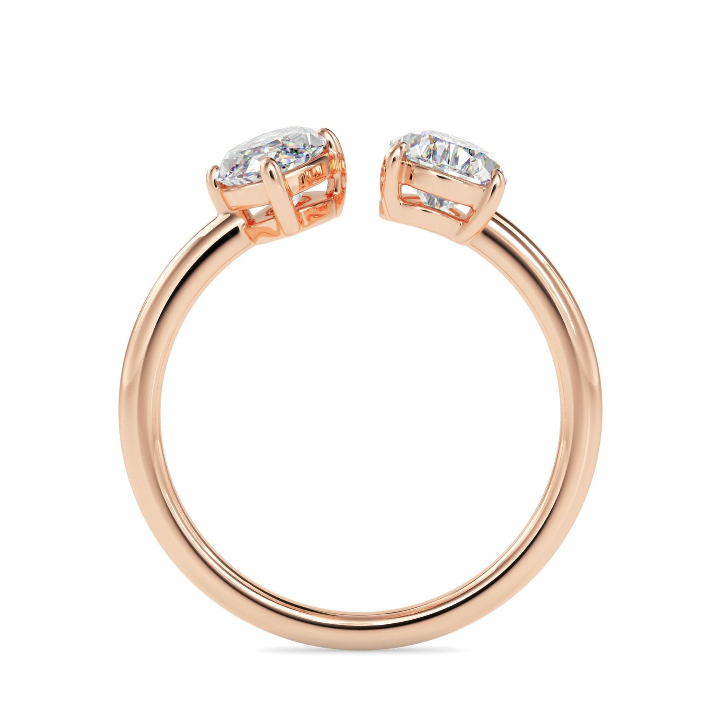 toi et moi 2 carat marquise & pear cut diamond engagement ring for women โ two stone bridal jewelry