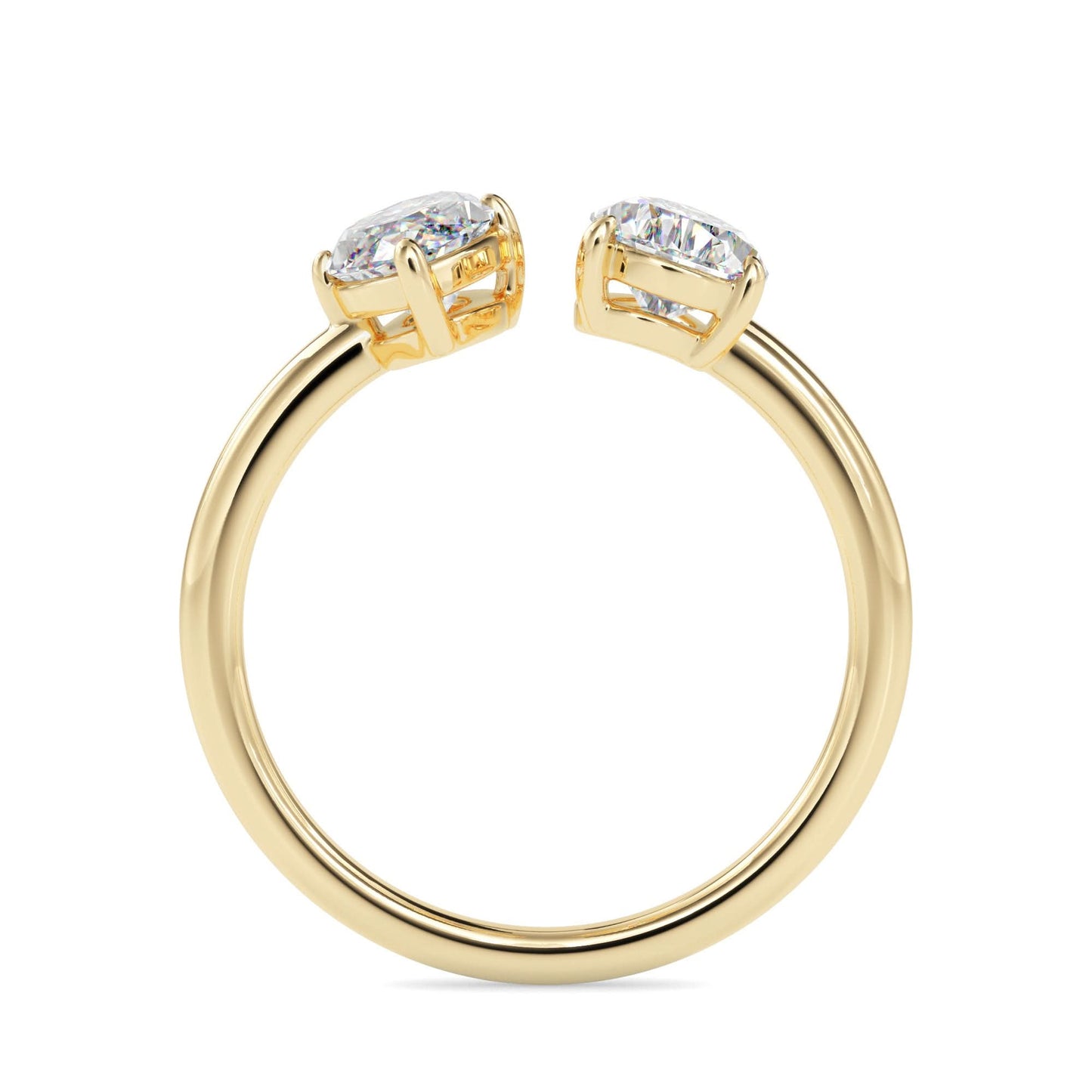 toi et moi 2 carat marquise & pear cut diamond engagement ring for women โ two stone bridal jewelry