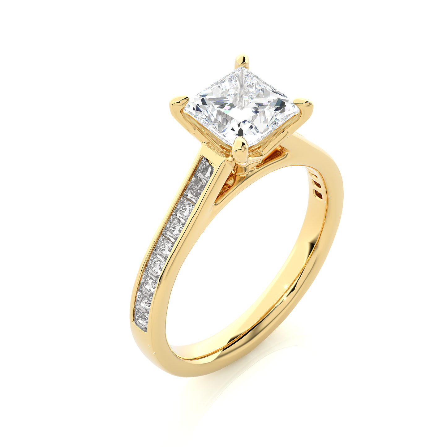 1.18 carat princess cut solitaire diamond engagement ring for women โ elegant bridal jewelry