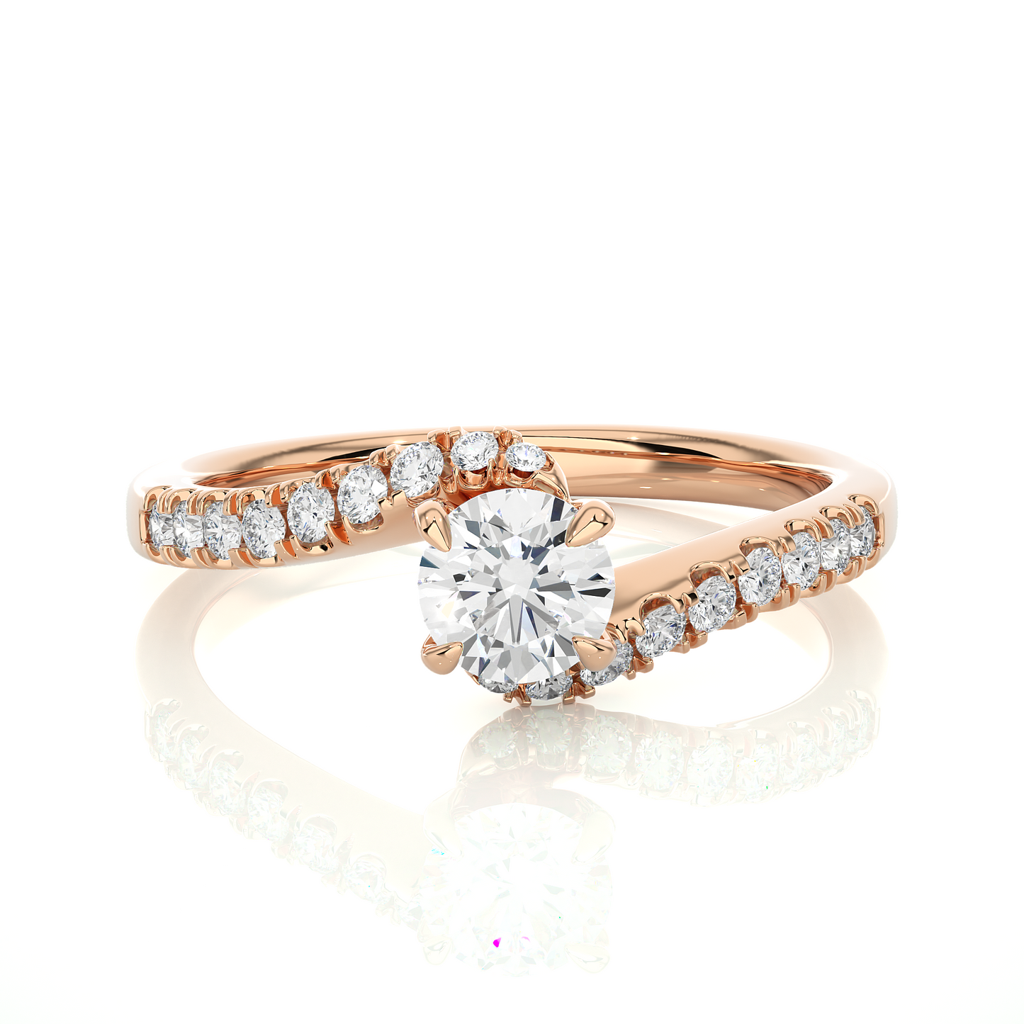 1.18 carat round cut diamond solitaire engagement ring for women โ classic bridal jewelry