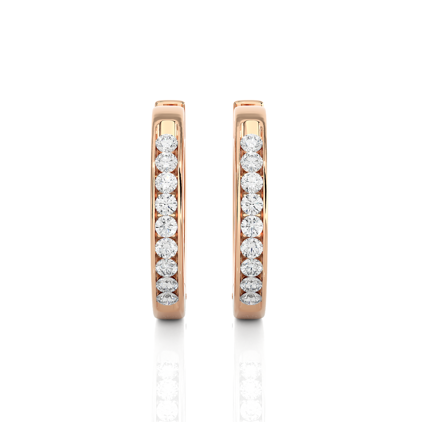 0.90 carat round cut diamond classic white gold hoop earrings – timeless everyday jewelry for women