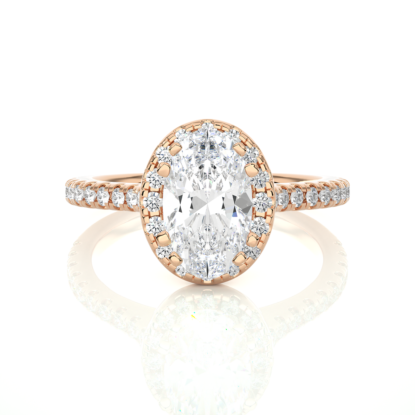 1.36 carat oval cut halo diamond engagement ring for women โ elegant bridal jewelry