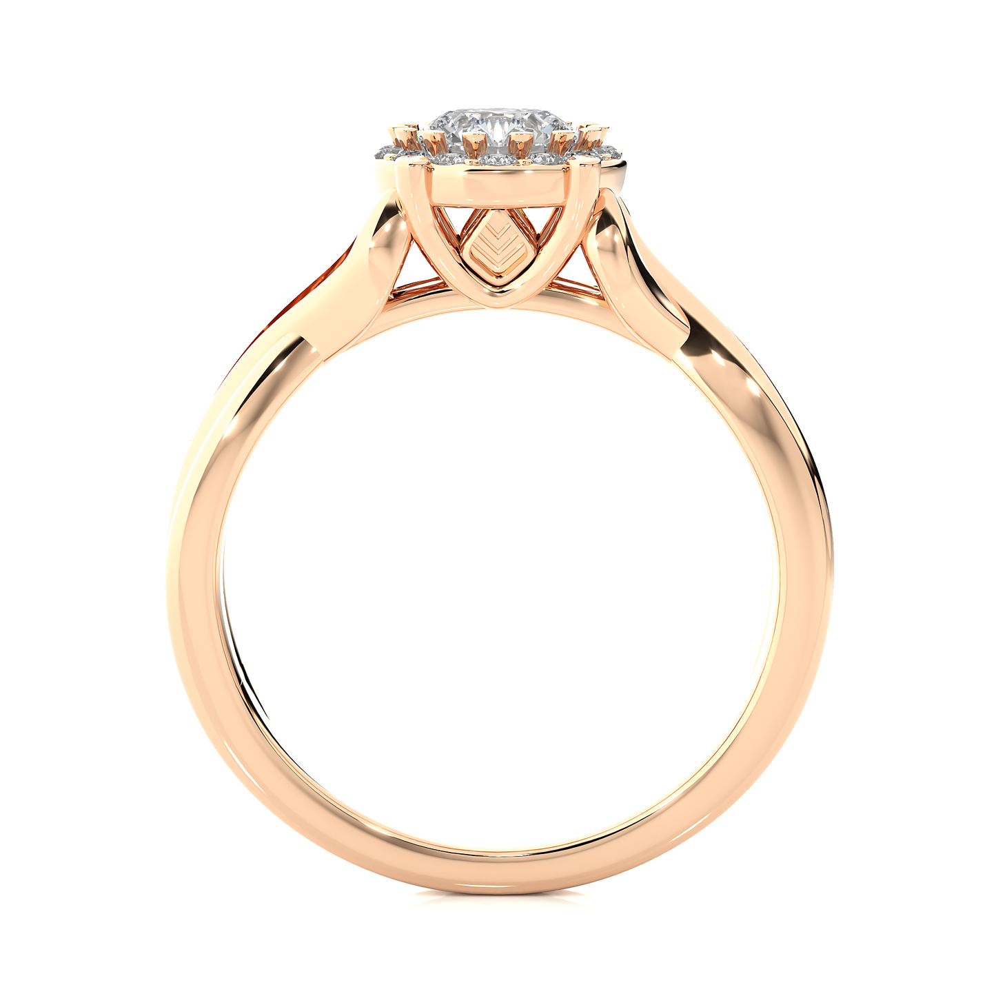 1.28 carat round cut halo diamond engagement ring for women โ elegant bridal jewelry