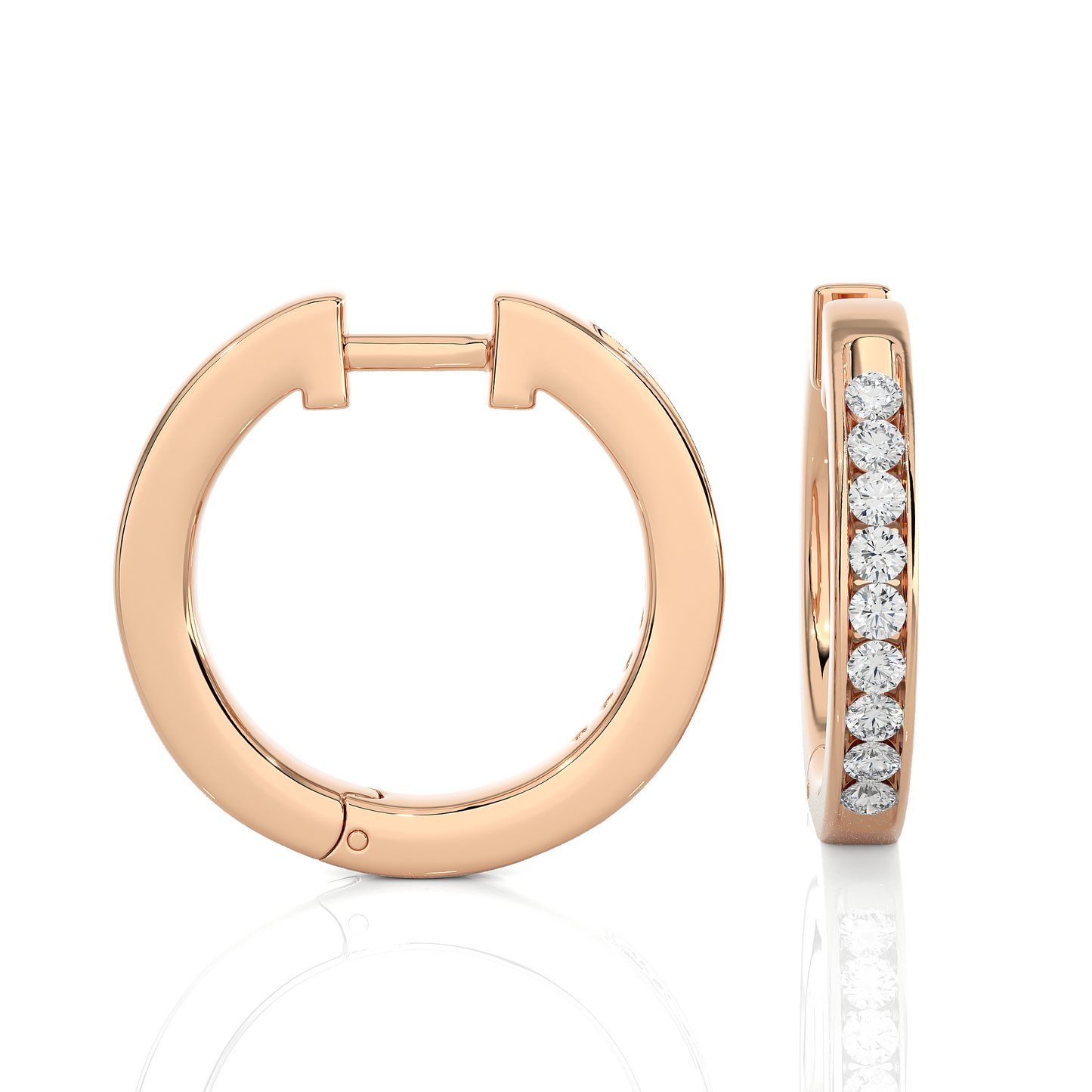 0.90 carat round cut diamond classic white gold hoop earrings – timeless everyday jewelry for women