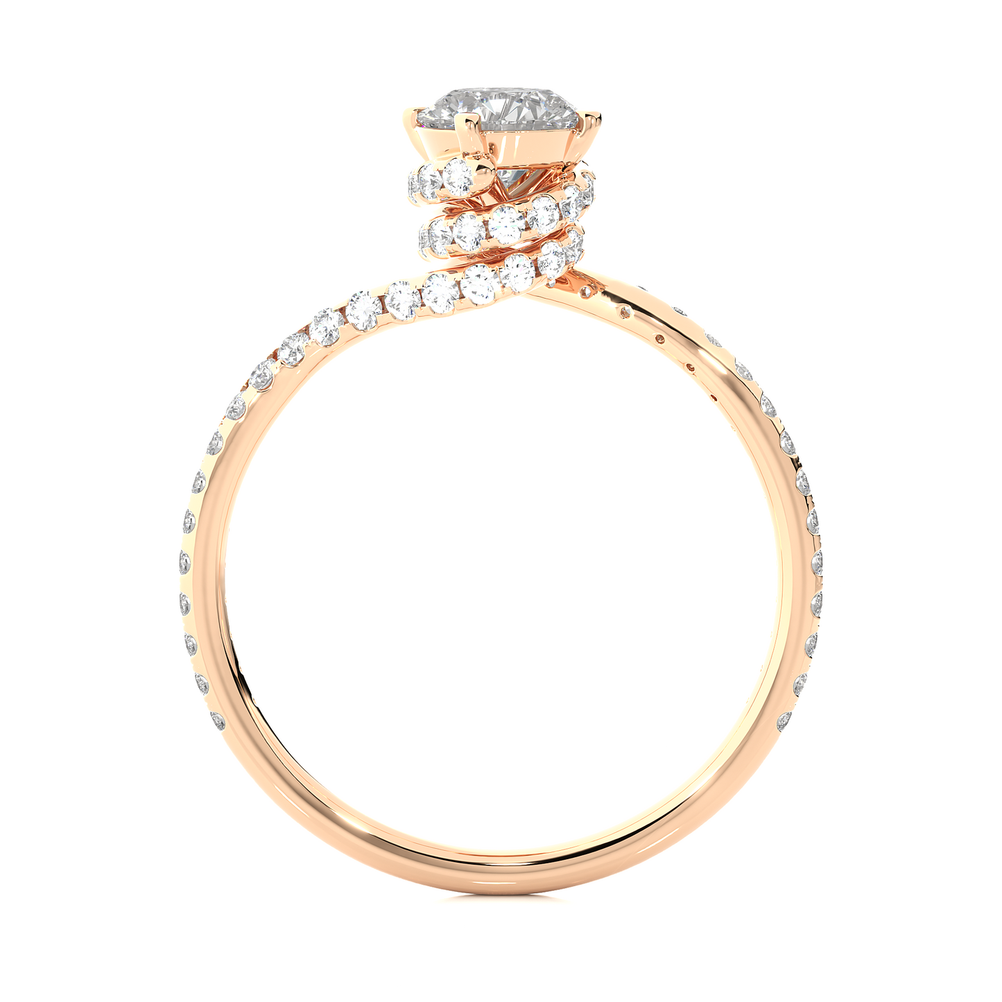 2.58 carat round cut hidden halo diamond engagement ring for women – elegant bridal jewelry