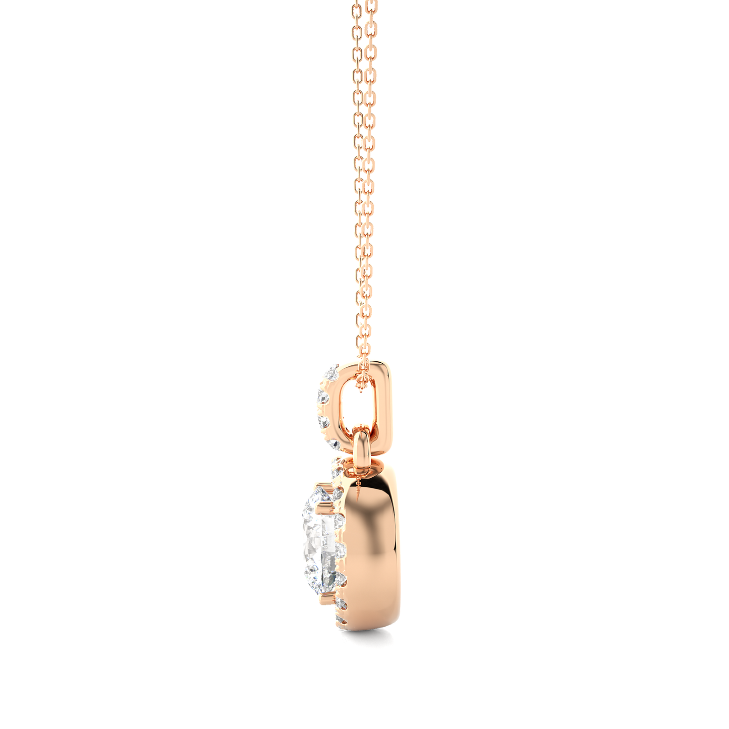 montara round diamond pendant