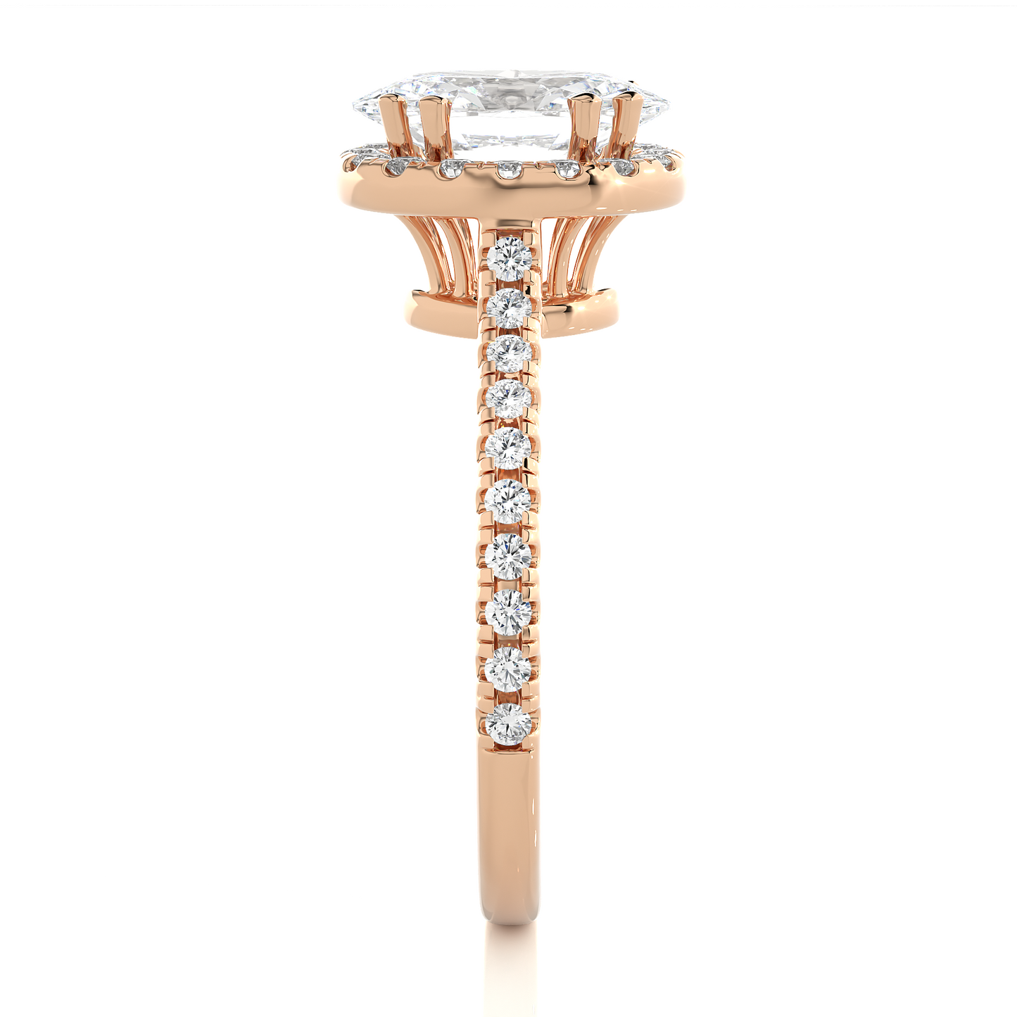 1.36 carat oval cut halo diamond engagement ring for women โ elegant bridal jewelry