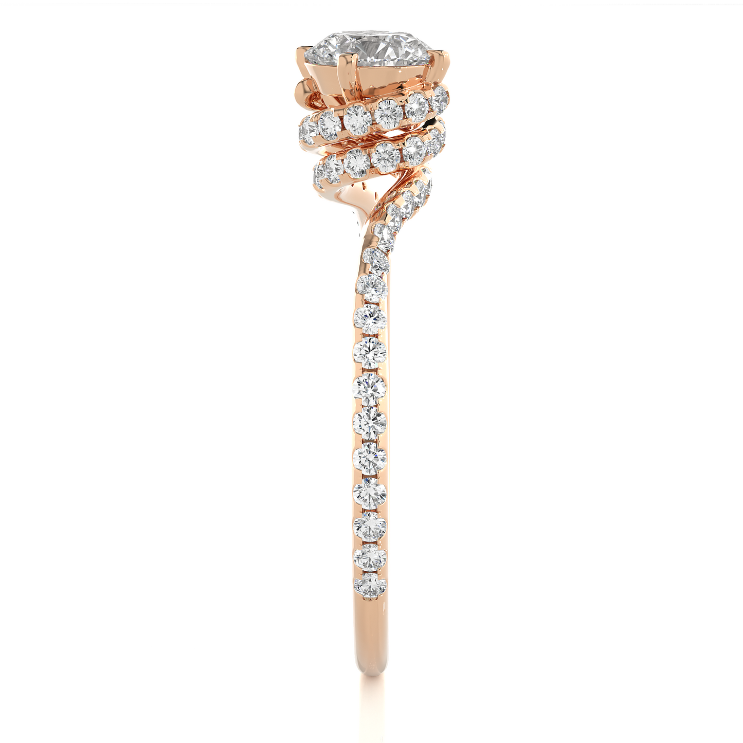 2.58 carat round cut hidden halo diamond engagement ring for women – elegant bridal jewelry