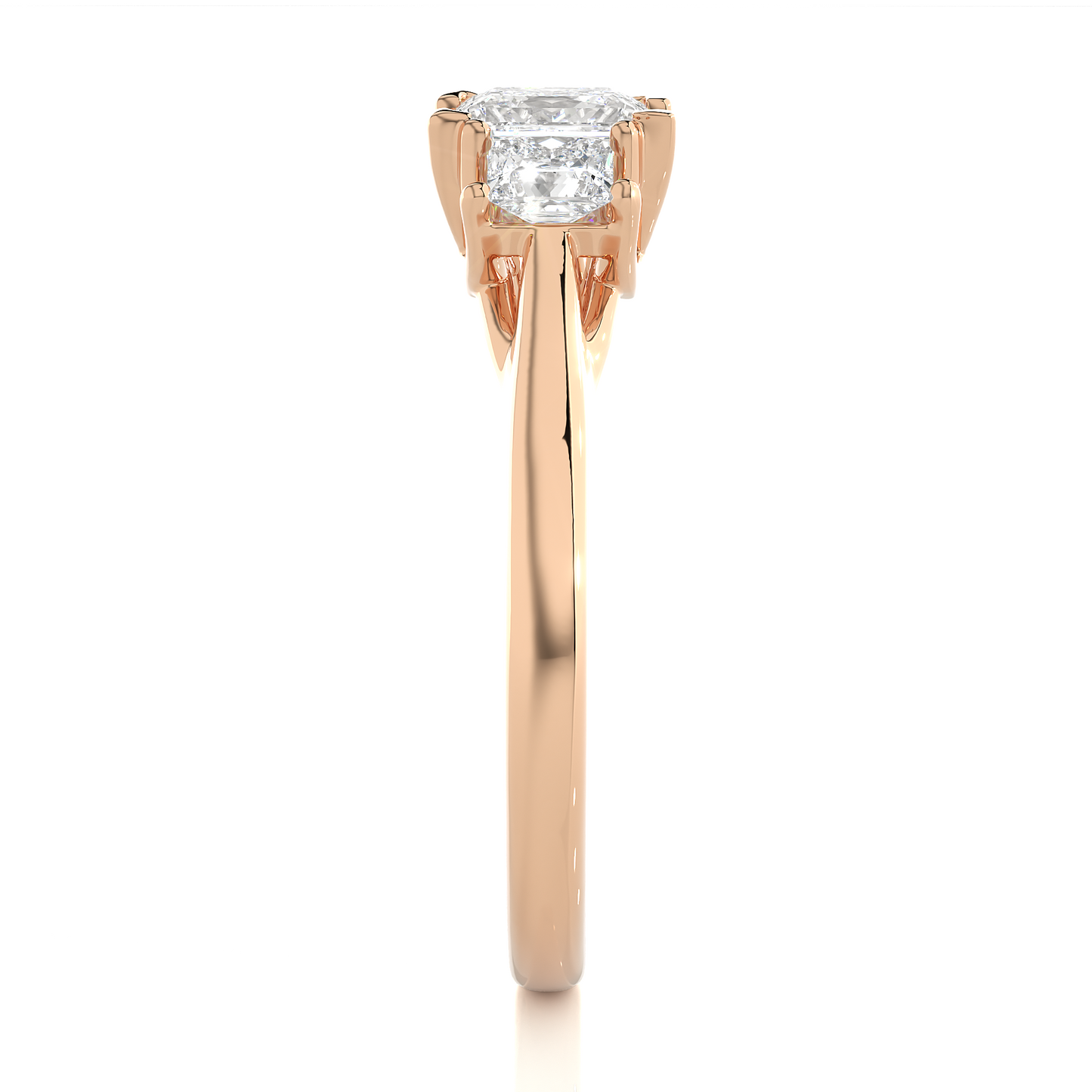2.00 carat trinity princess cut diamond engagement ring for women โ three stone bridal jewelry