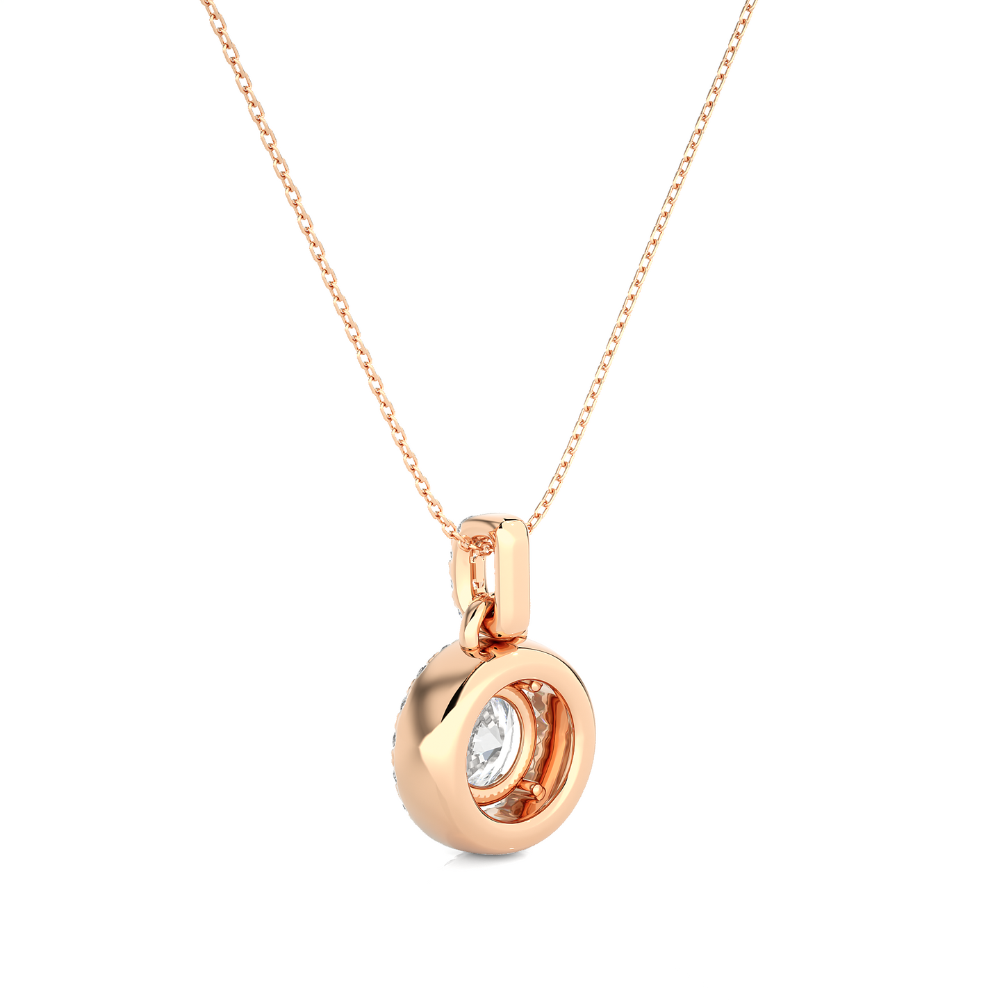 montara round diamond pendant