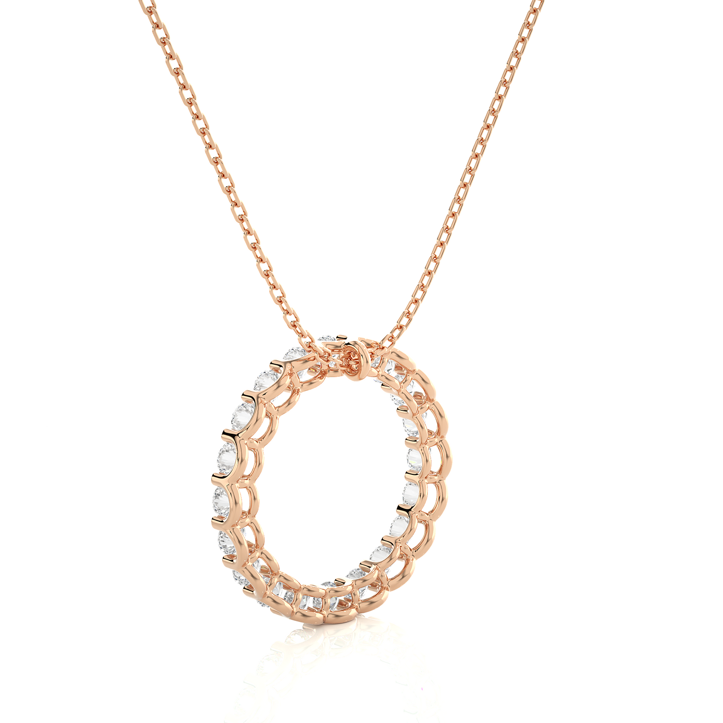 eternal round diamond pendant